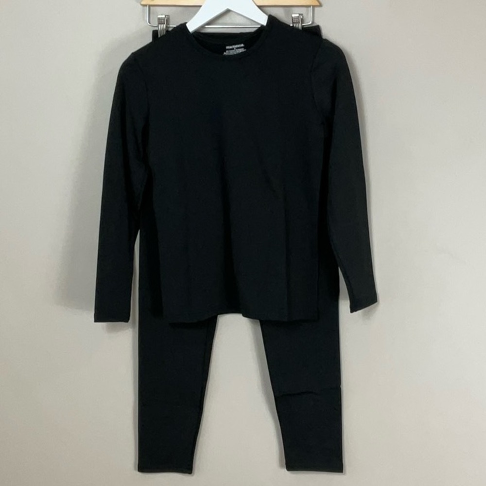 Truactivewear black fleece thermal set